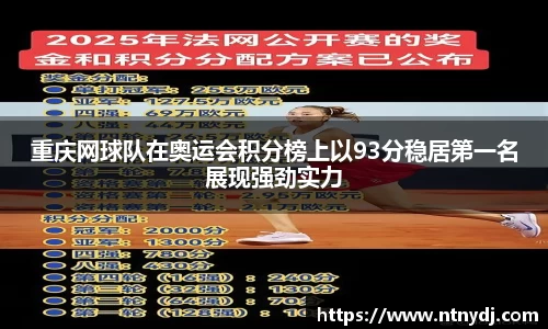 重庆网球队在奥运会积分榜上以93分稳居第一名展现强劲实力
